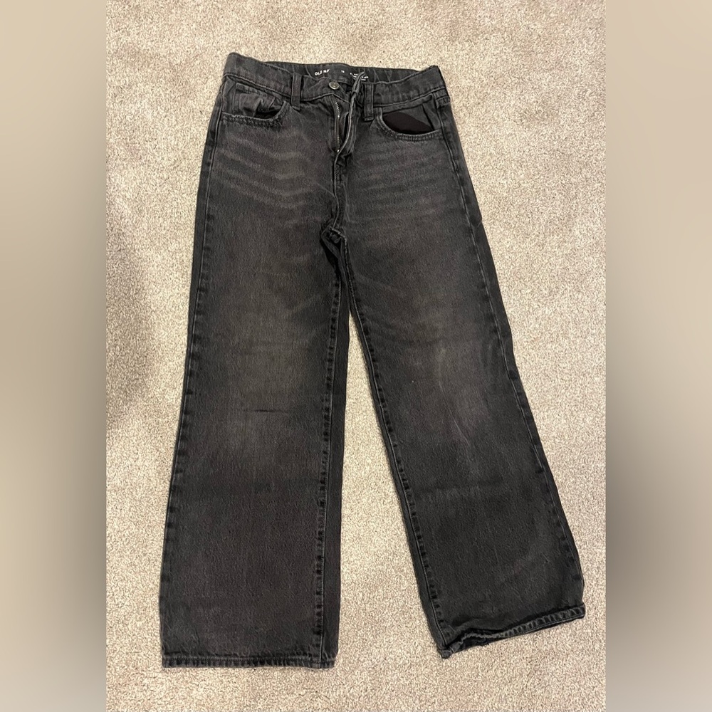 Girls charcoal baggy  jeans size 12